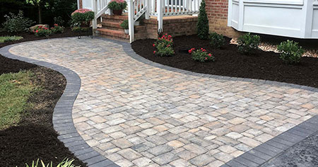 Flat Stone and Paver Walkways